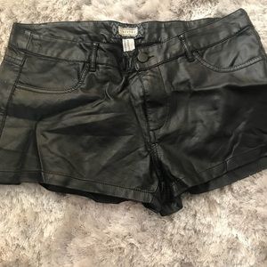 Forever 21 faux leather shorts